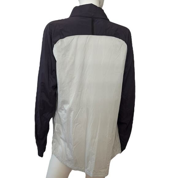 Nike Shield Grey Navy Zip Up Lightweight Nylon Golf Running Jacket Small - Picture 3 of 6